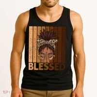 Blessed Black Woman Praying African American Christian  Tank Top thumb 3
