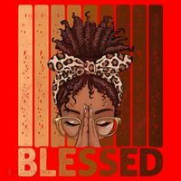 Blessed Black Woman Praying African American Christian  Santa Hat thumb 1
