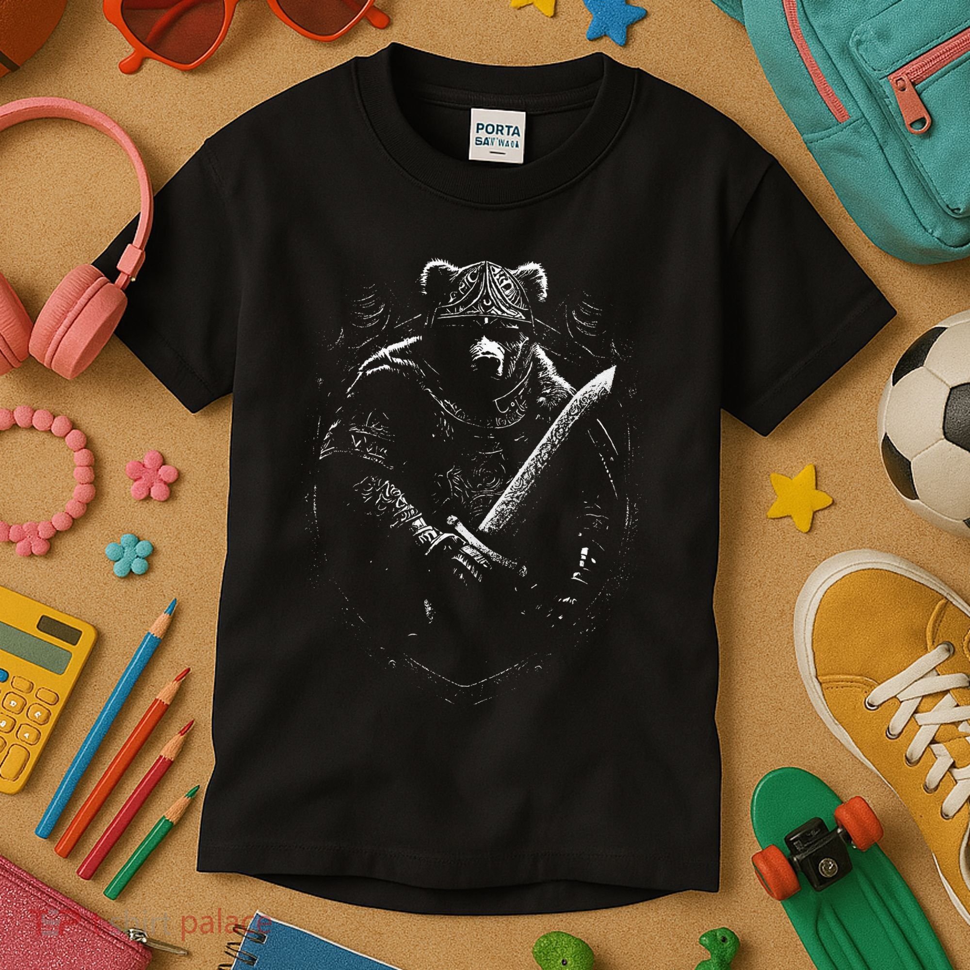 Berserker Bear Warrior Odin Norse Mythology Vikings Kids T-Shirt