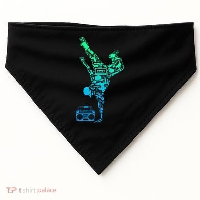 Breakdancer Breakdancing With Hip Hop Dance Music Boombox USA-Made Doggie Bandana