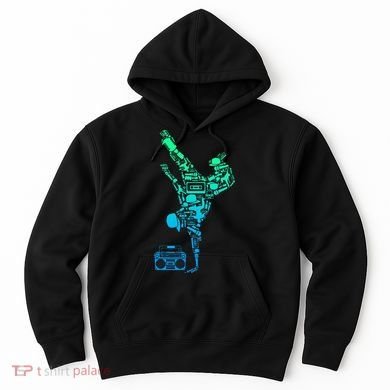 Breakdancer Breakdancing With Hip Hop Dance Music Boombox Hoodie