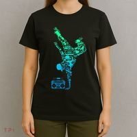 Breakdancer Breakdancing With Hip Hop Dance Music Boombox T-Shirt thumb 4