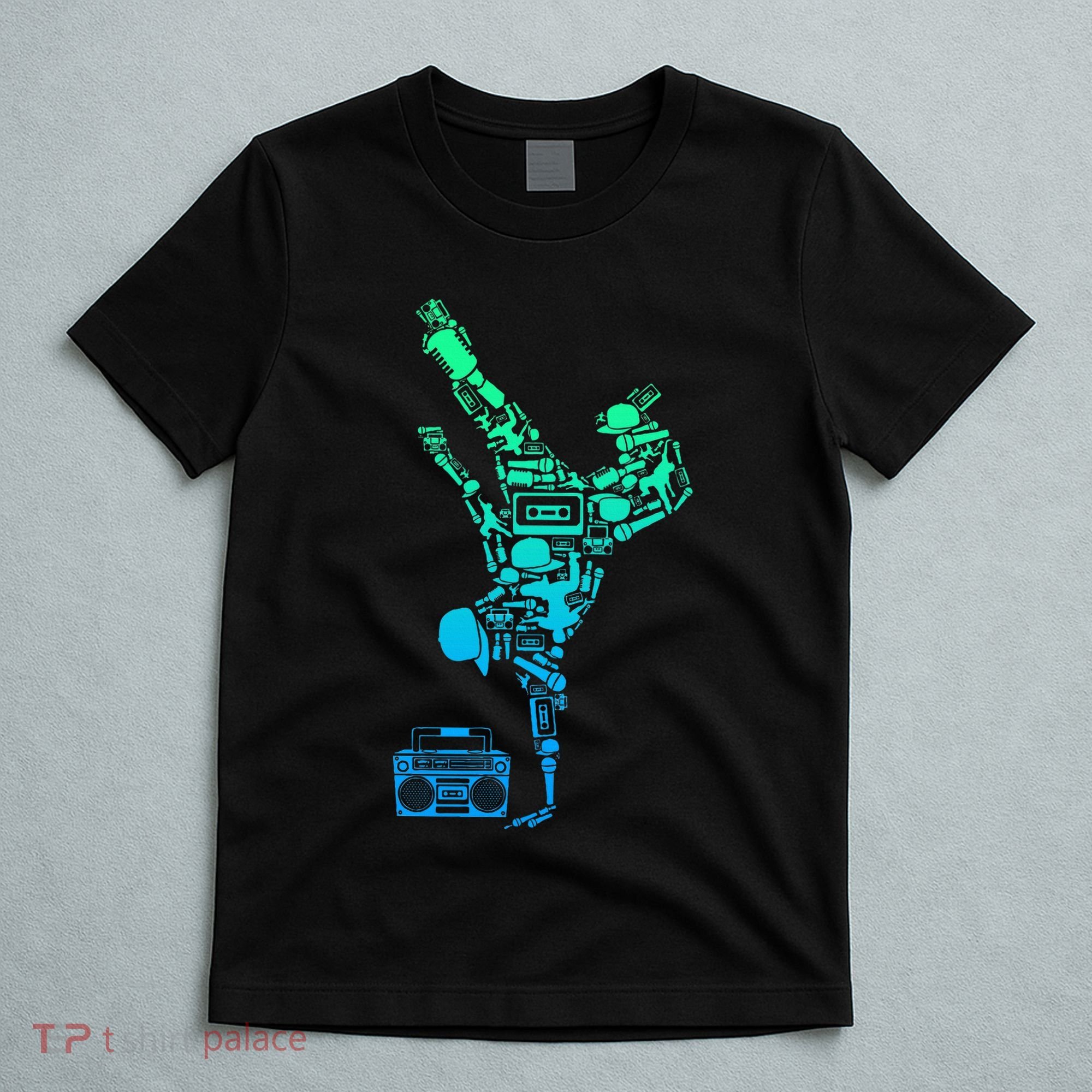 Breakdancer Breakdancing With Hip Hop Dance Music Boombox T-Shirt