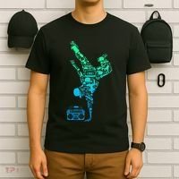 Breakdancer Breakdancing With Hip Hop Dance Music Boombox T-Shirt thumb 6