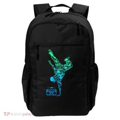 Breakdancer Breakdancing With Hip Hop Dance Music Boombox Backpack