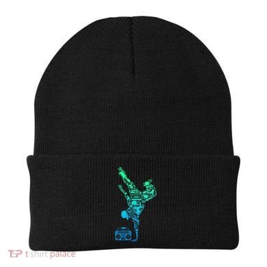 Breakdancer Breakdancing With Hip Hop Dance Music Boombox Beanie