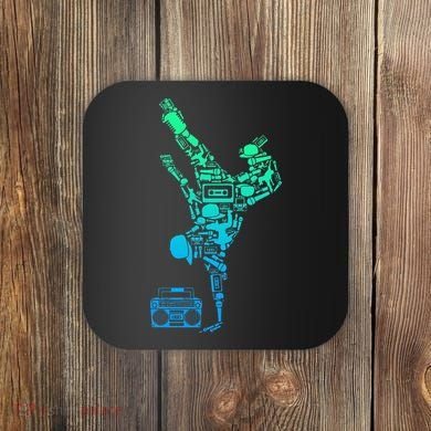 Breakdancer Breakdancing With Hip Hop Dance Music Boombox Coaster