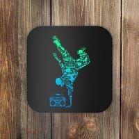 Breakdancer Breakdancing With Hip Hop Dance Music Boombox Coaster thumb 0