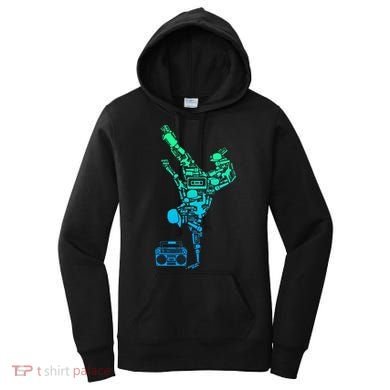 Breakdancer Breakdancing With Hip Hop Dance Music Boombox Women's Hoodie