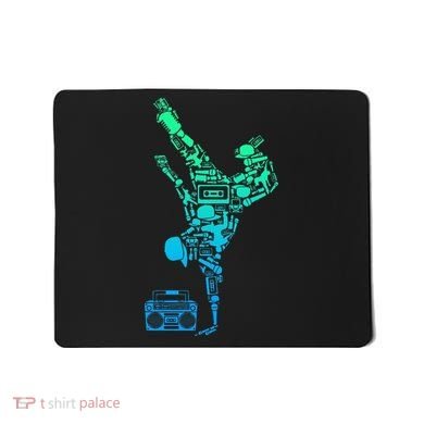 Breakdancer Breakdancing With Hip Hop Dance Music Boombox Mousepad
