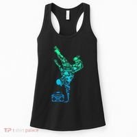 Breakdancer Breakdancing With Hip Hop Dance Music Boombox Women's Tank Top thumb 0