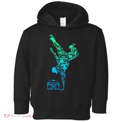 Breakdancer Breakdancing With Hip Hop Dance Music Boombox Toddler Hoodie
