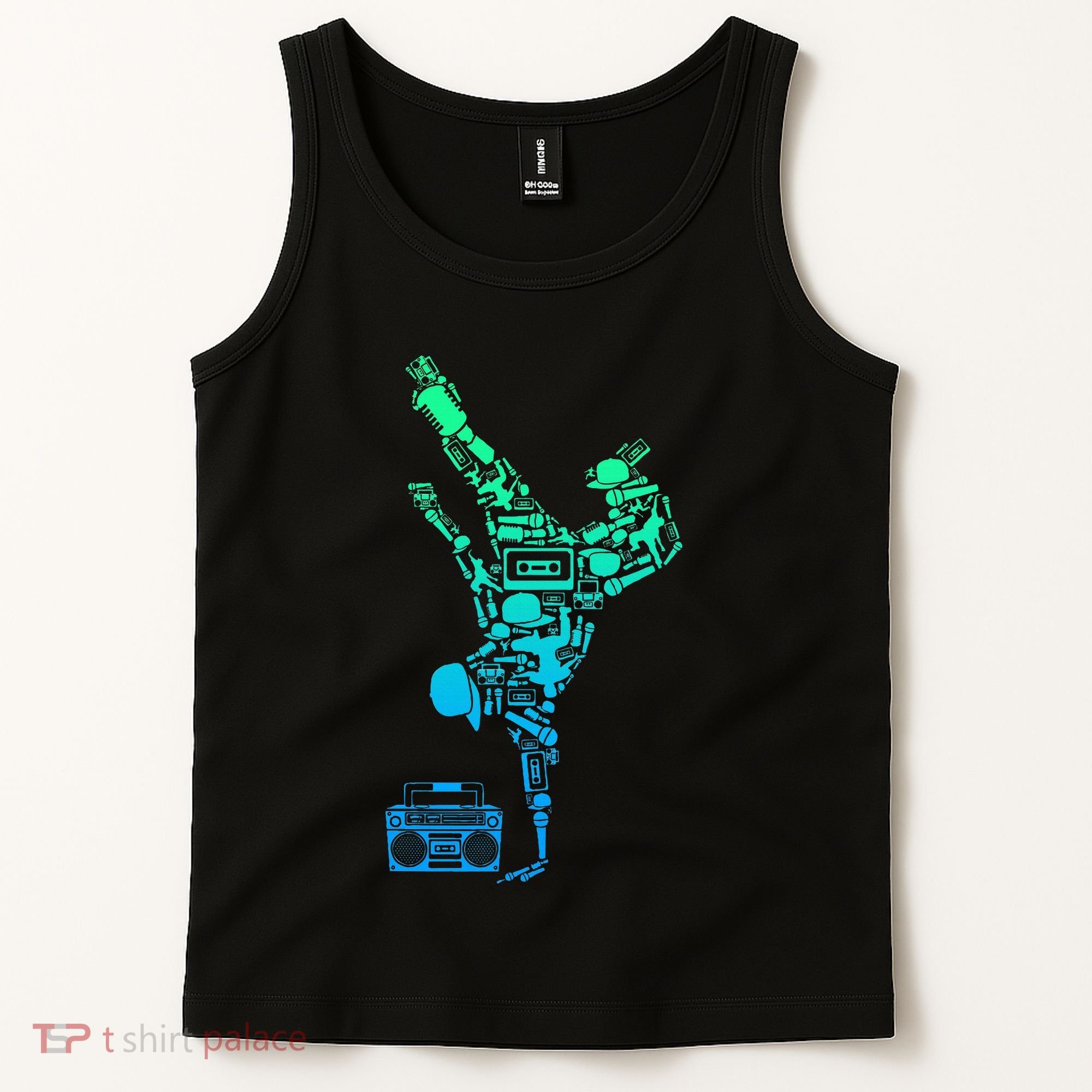Breakdancer Breakdancing With Hip Hop Dance Music Boombox Tank Top