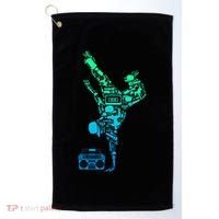 Breakdancer Breakdancing With Hip Hop Dance Music Boombox Golf Towel thumb 0