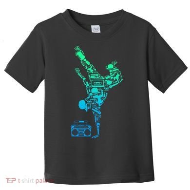 Breakdancer Breakdancing With Hip Hop Dance Music Boombox Toddler T-Shirt