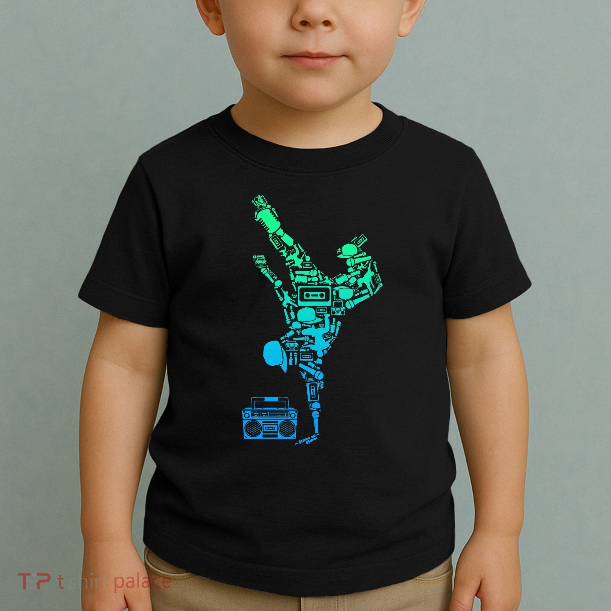 Breakdancer Breakdancing With Hip Hop Dance Music Boombox Toddler T-Shirt