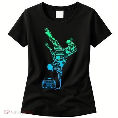 Breakdancer Breakdancing With Hip Hop Dance Music Boombox Women's T-Shirt