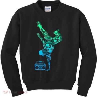 Breakdancer Breakdancing With Hip Hop Dance Music Boombox Kids Sweatshirt