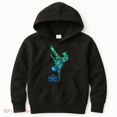 Breakdancer Breakdancing With Hip Hop Dance Music Boombox Kids Hoodie