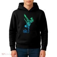 Breakdancer Breakdancing With Hip Hop Dance Music Boombox Kids Hoodie thumb 4