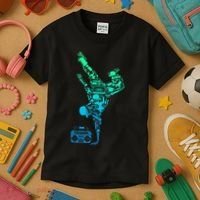 Breakdancer Breakdancing With Hip Hop Dance Music Boombox Kids T-Shirt thumb 3
