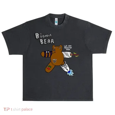 Bionic Bear We Can Rebuilt Him Urban Oversized Heavyweight T-Shirt