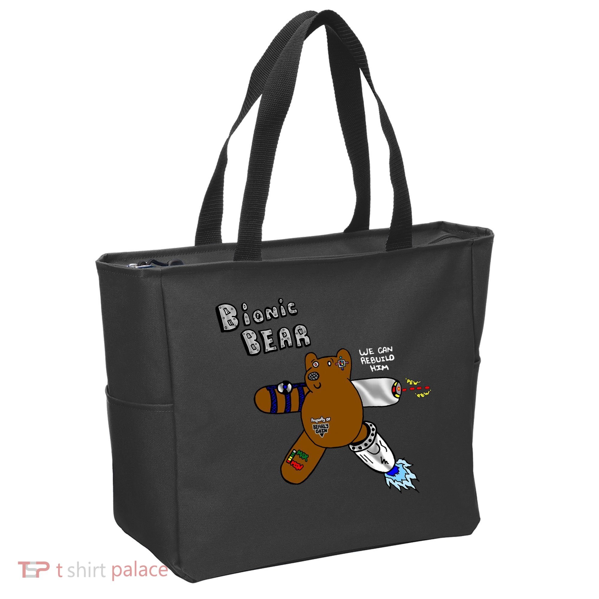 Bionic Bear We Can Rebuilt Him Tote Bag