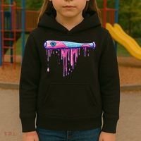Baseball Bat With Sprinkles Drip Gift Kids Hoodie thumb 3