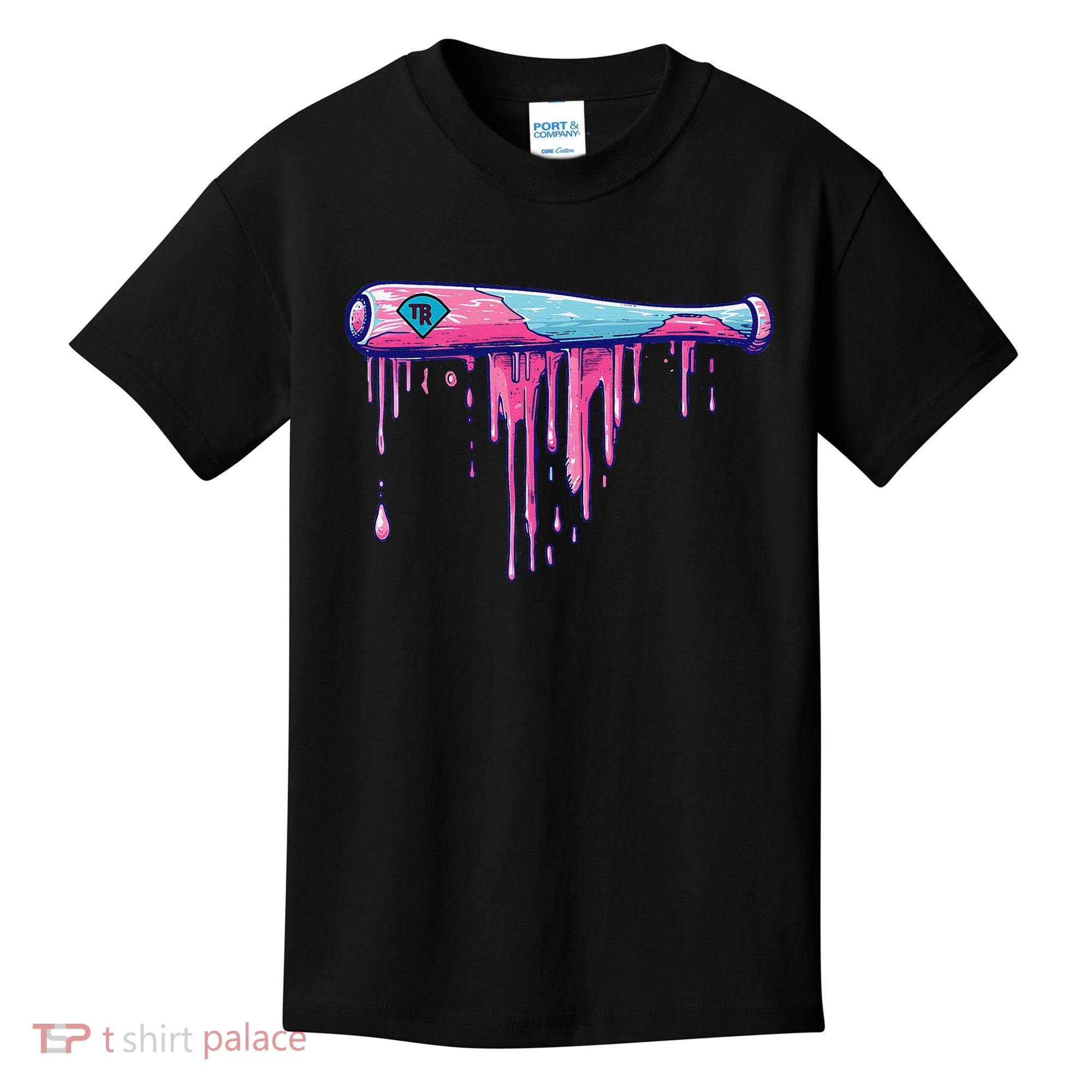 Baseball Bat With Sprinkles Drip Gift Kids T-Shirt
