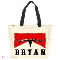 Bryan Bullhead Western Cowboy Cow Skull Tote Bag thumb 0