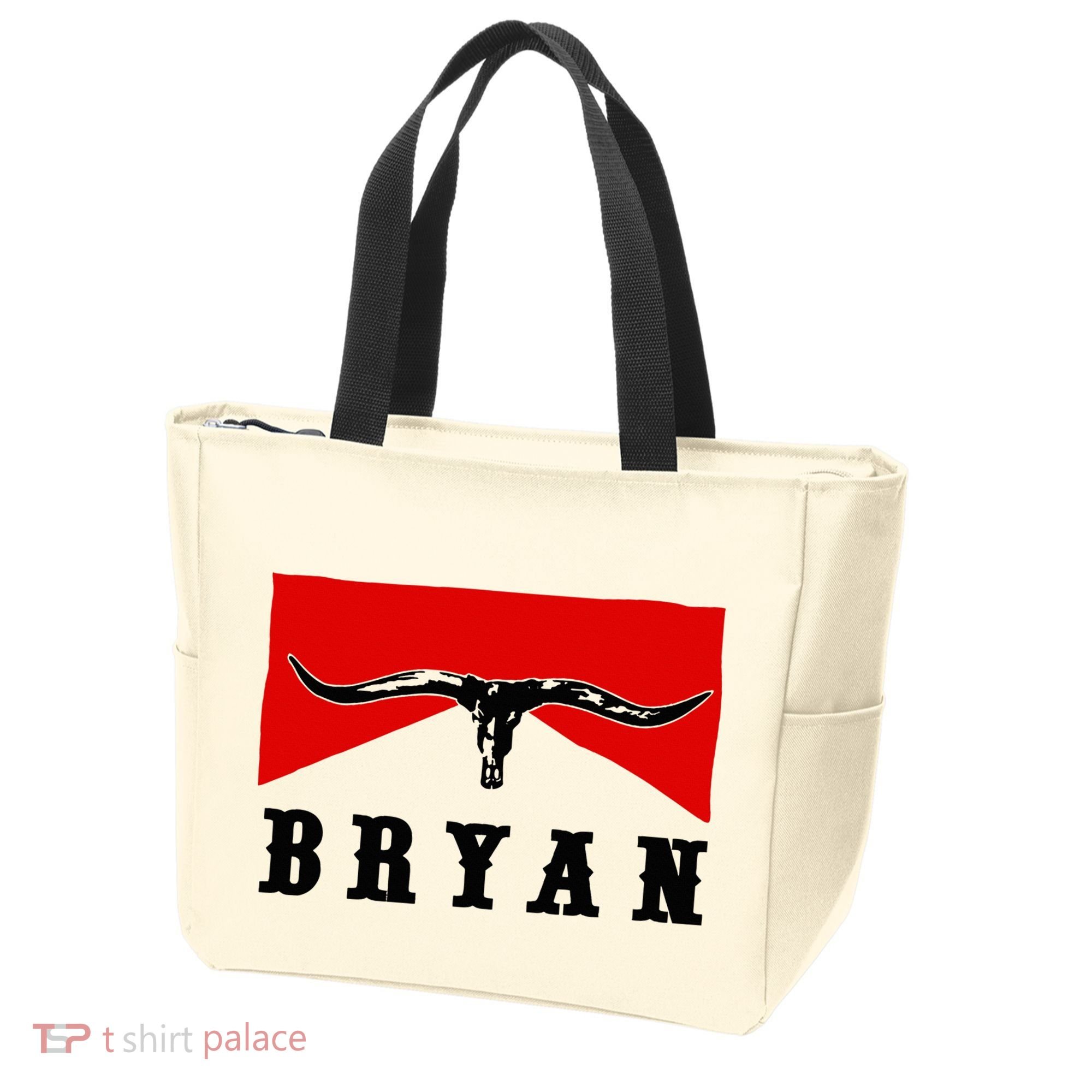 Bryan Bullhead Western Cowboy Cow Skull Tote Bag