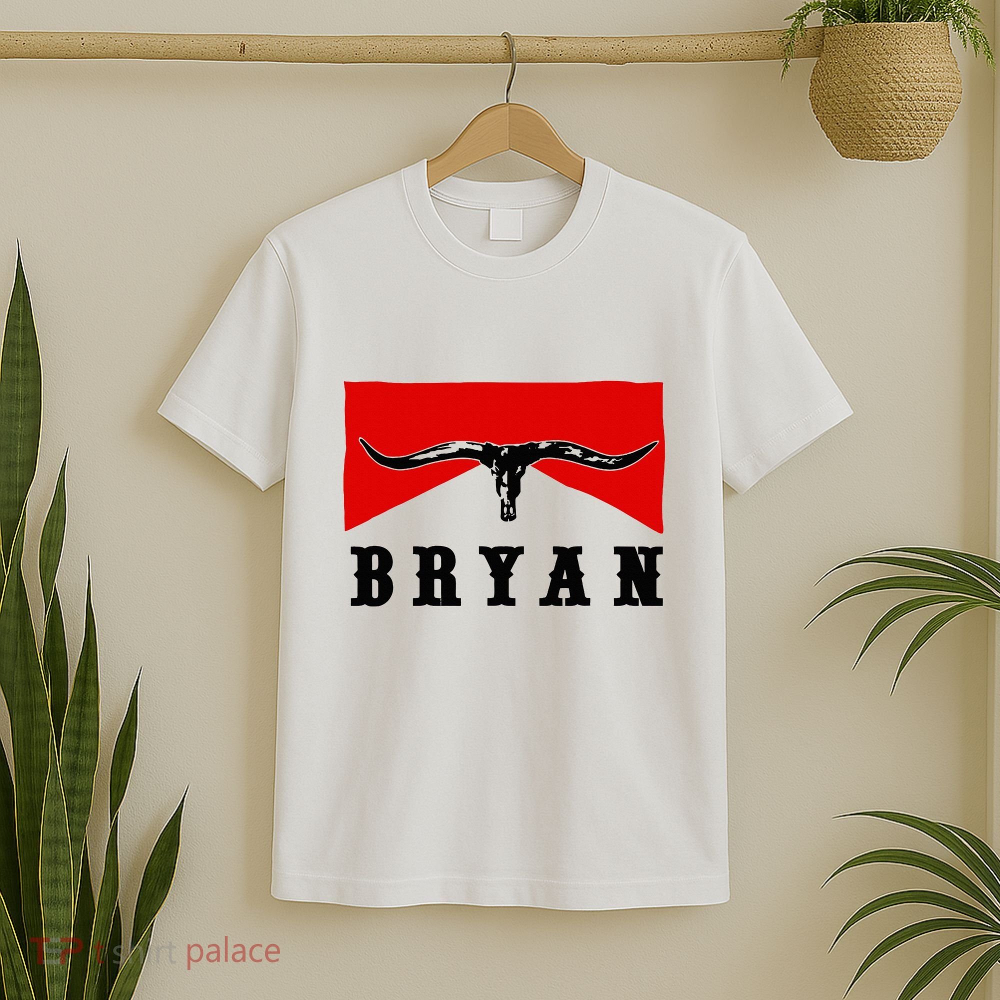 Bryan Bullhead Western Cowboy Cow Skull T-Shirt