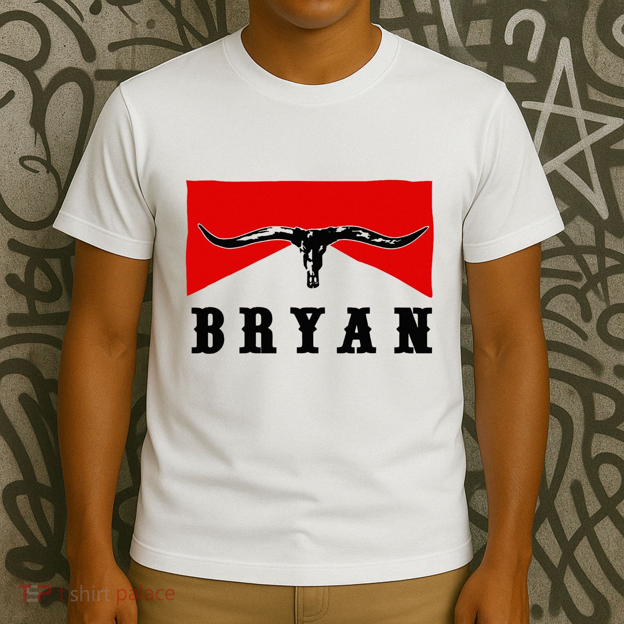 Bryan Bullhead Western Cowboy Cow Skull T-Shirt