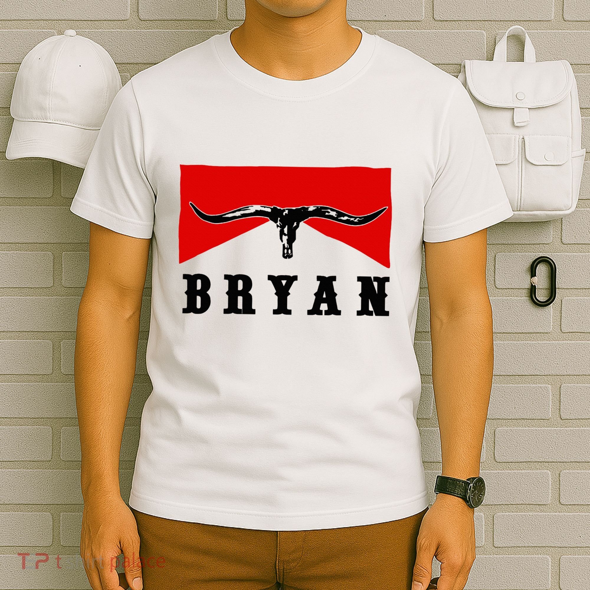 Bryan Bullhead Western Cowboy Cow Skull T-Shirt