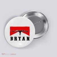 Bryan Bullhead Western Cowboy Cow Skull Button thumb 0