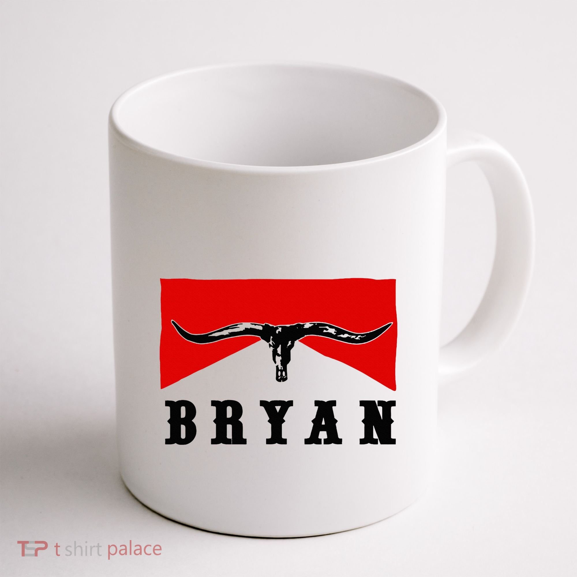 Bryan Bullhead Western Cowboy Cow Skull Coffee Mug