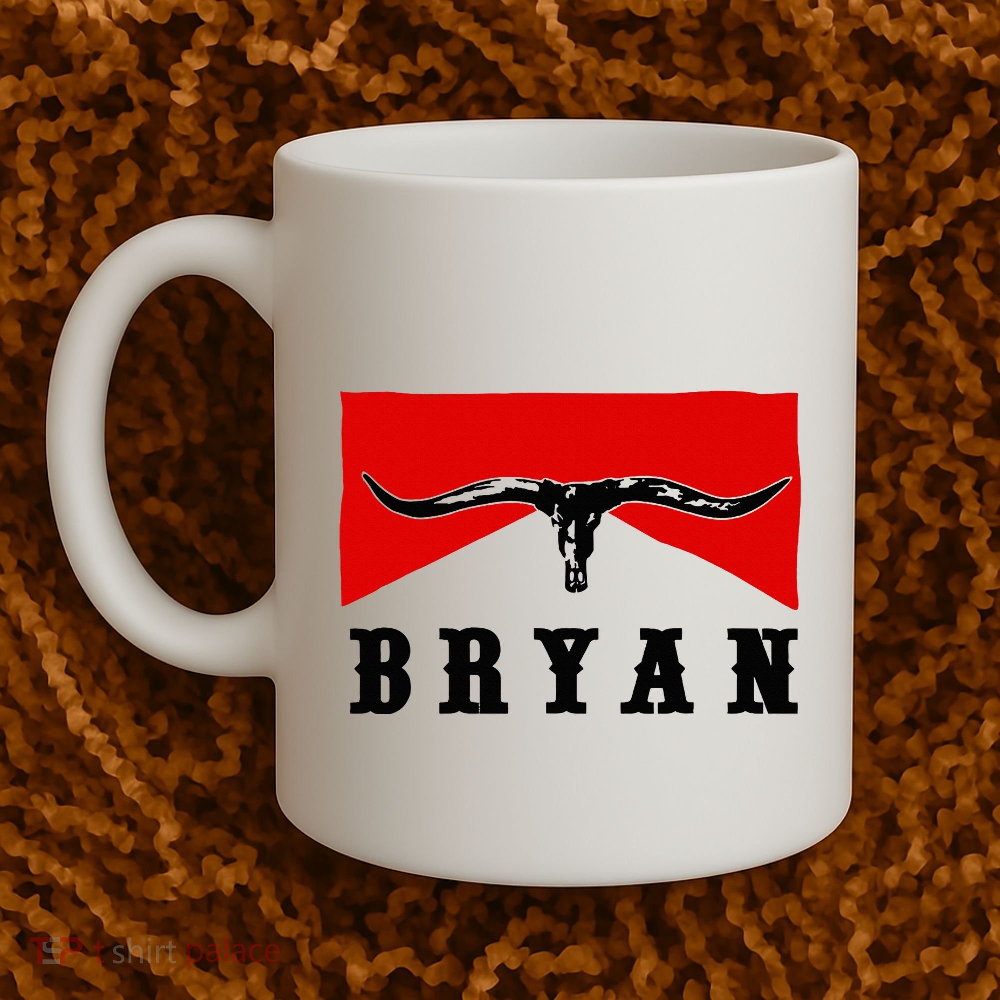 Bryan Bullhead Western Cowboy Cow Skull Coffee Mug