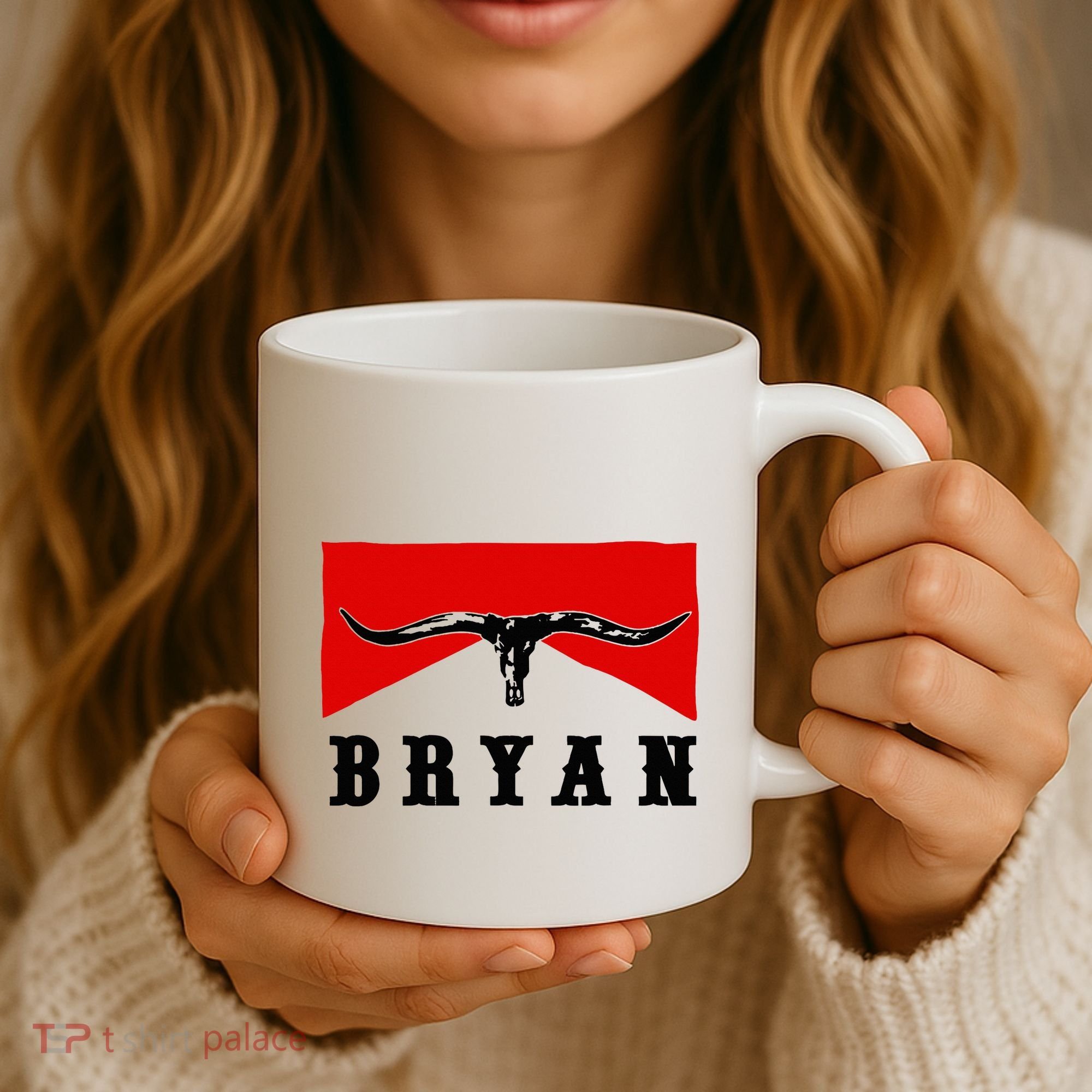Bryan Bullhead Western Cowboy Cow Skull Coffee Mug