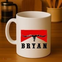 Bryan Bullhead Western Cowboy Cow Skull Coffee Mug thumb 4