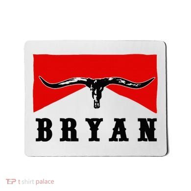 Bryan Bullhead Western Cowboy Cow Skull Mousepad
