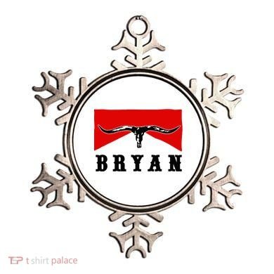 Bryan Bullhead Western Cowboy Cow Skull Ornament