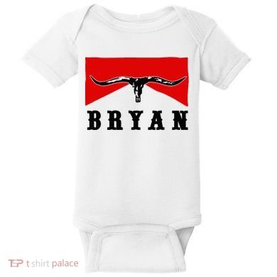 Bryan Bullhead Western Cowboy Cow Skull Baby Bodysuit