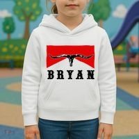 Bryan Bullhead Western Cowboy Cow Skull Kids Hoodie thumb 3