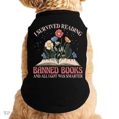 Banned Books Week Bookworm Banned Books Reader Doggie Tank