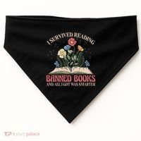 Banned Books Week Bookworm Banned Books Reader USA-Made Doggie Bandana thumb 0
