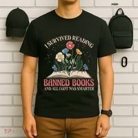 Banned Books Week Bookworm Banned Books Reader T-Shirt thumb 6