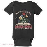 Banned Books Week Bookworm Banned Books Reader Baby Bodysuit thumb 0