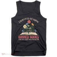 Banned Books Week Bookworm Banned Books Reader Tank Top thumb 0