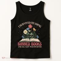 Banned Books Week Bookworm Banned Books Reader Tank Top thumb 2