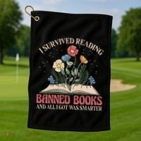 Banned Books Week Bookworm Banned Books Reader Golf Towel thumb 1